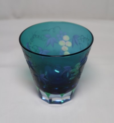 Nakakin Suisai Kiriko Three-layered Glass Grape Kiriko