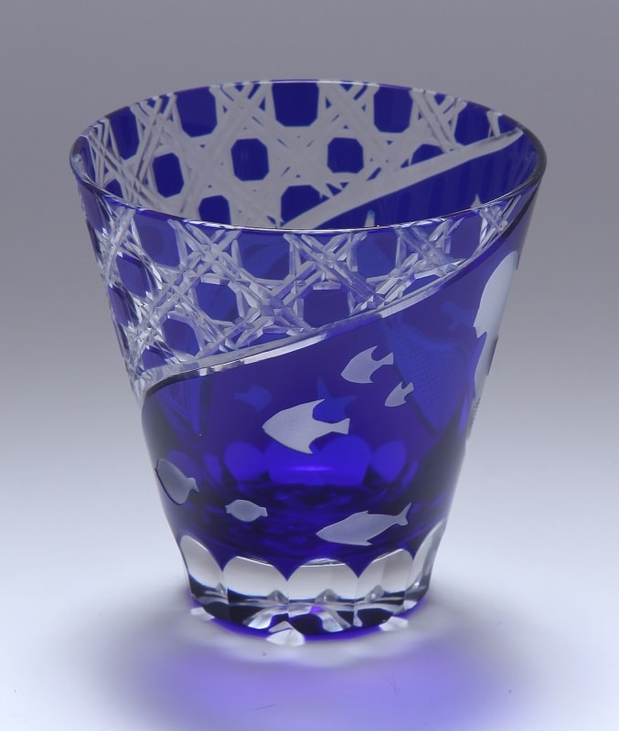 Nakakin Suisai Kiriko Rock Glass Mermaid