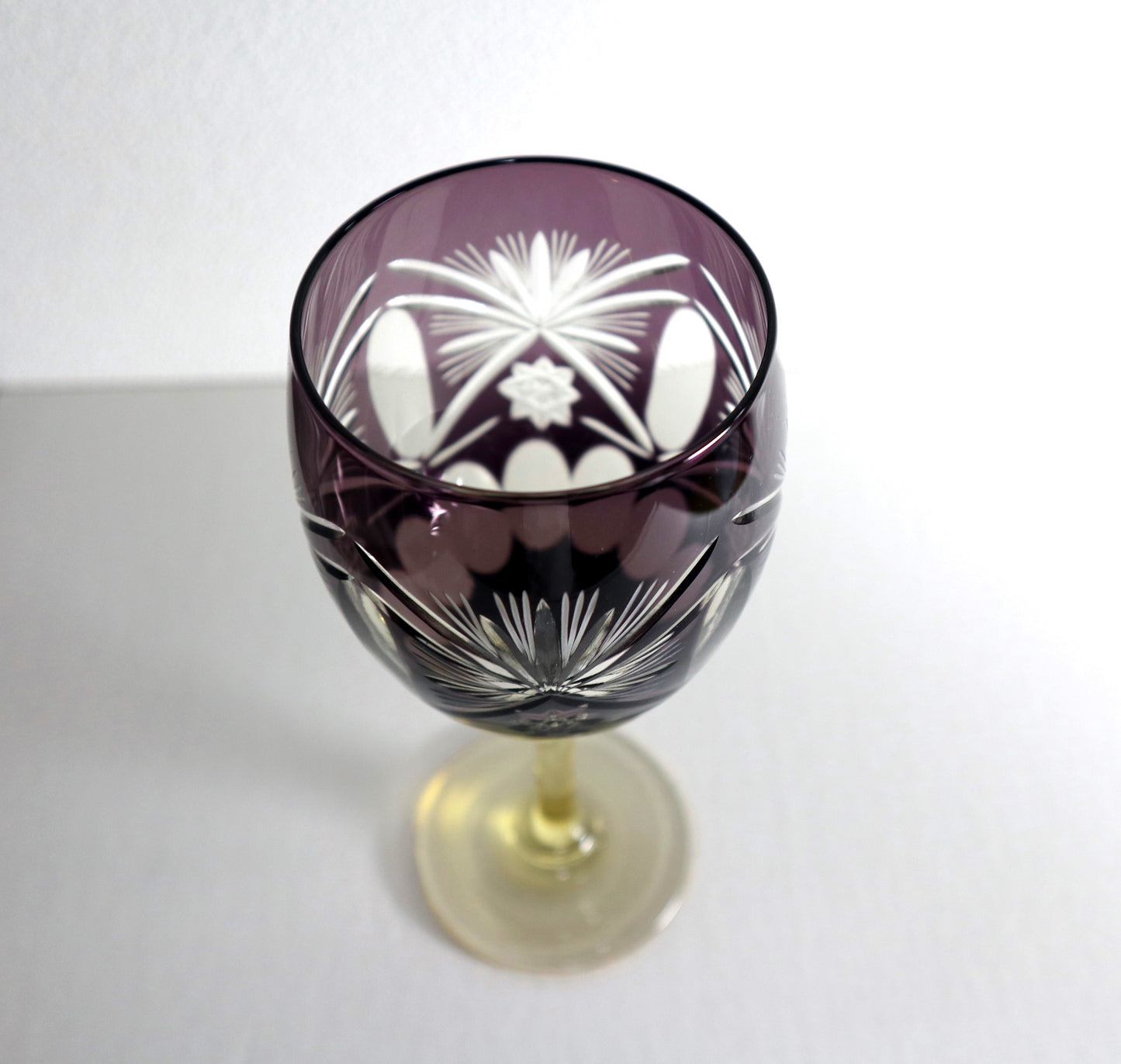 Nakakin Suisai Kiriko Wine Glass Butterfly