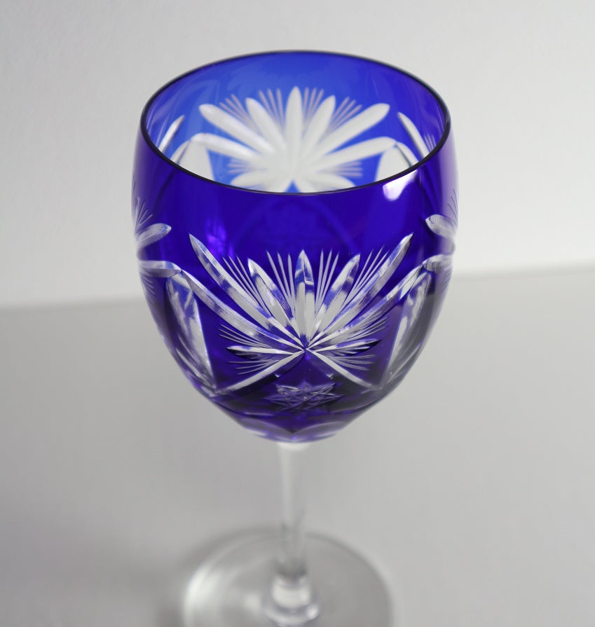 Nakakin Suisai Kiriko Wine Glass Butterfly