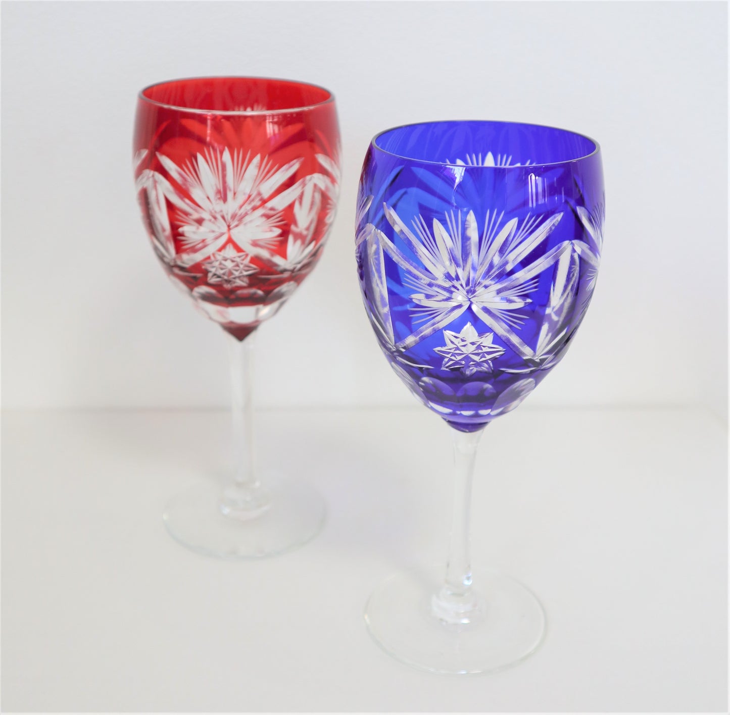 Nakakin Suisai Kiriko Wine Glass Butterfly