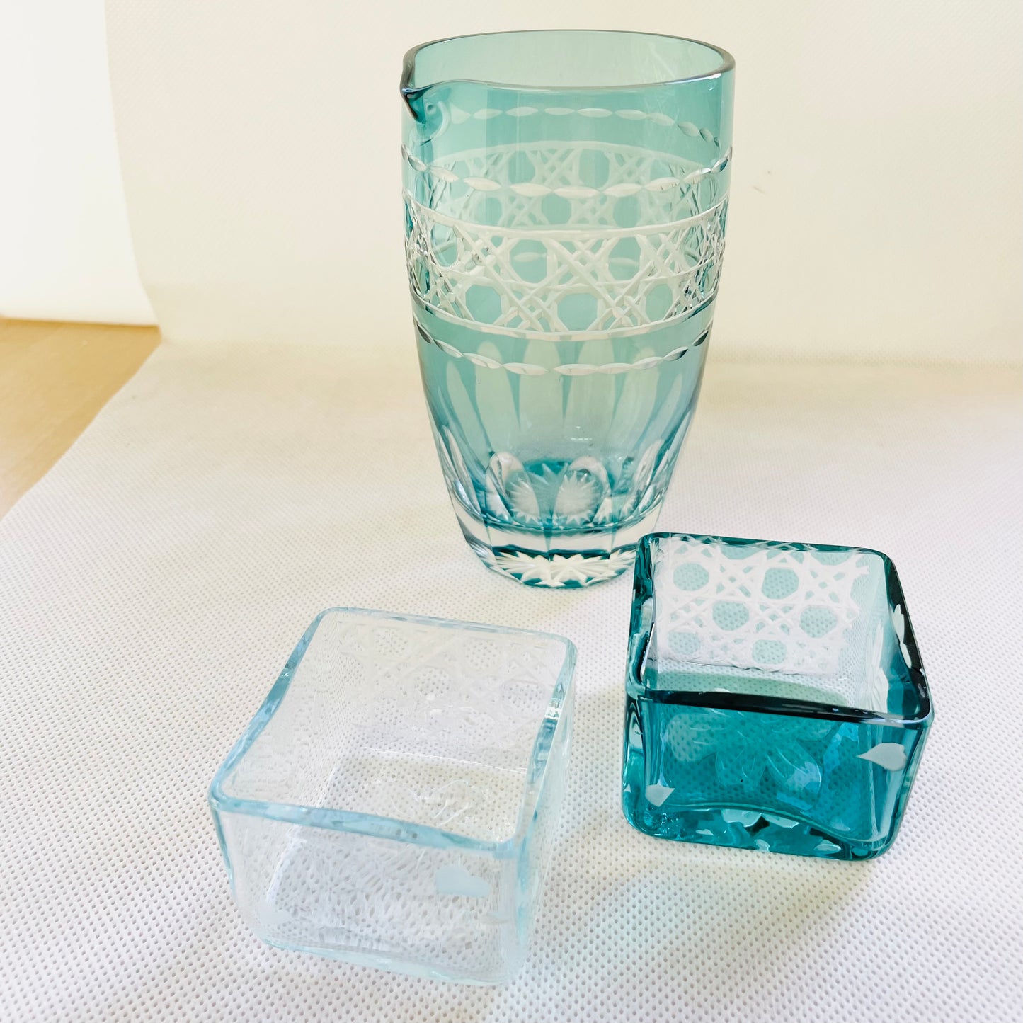 ミニ桝グラス　翠角彩　sui-kaku-sai