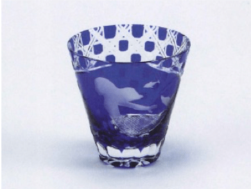 Nakakin Suisai Kiriko Rock Glass Mermaid