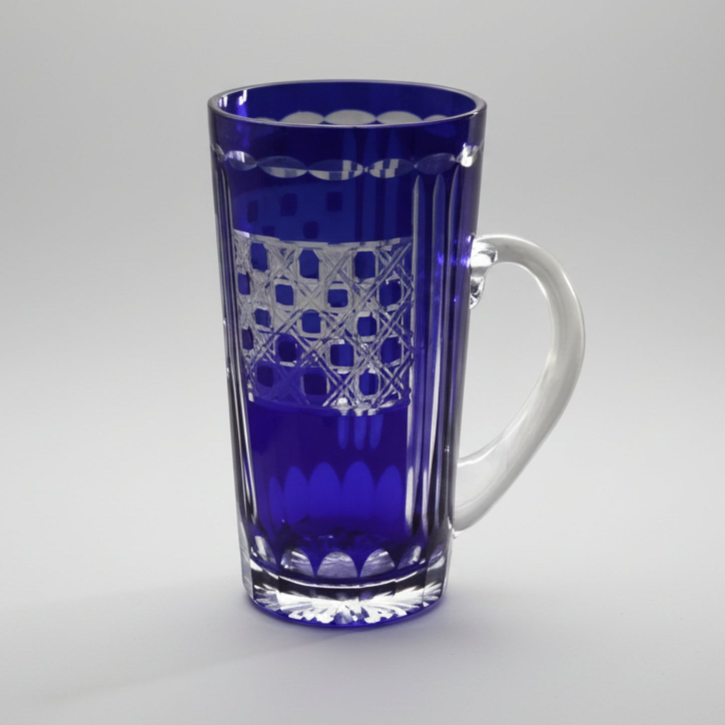 Nakakin Ikisai Kiriko Mug Glass Basket Weave Kiriko