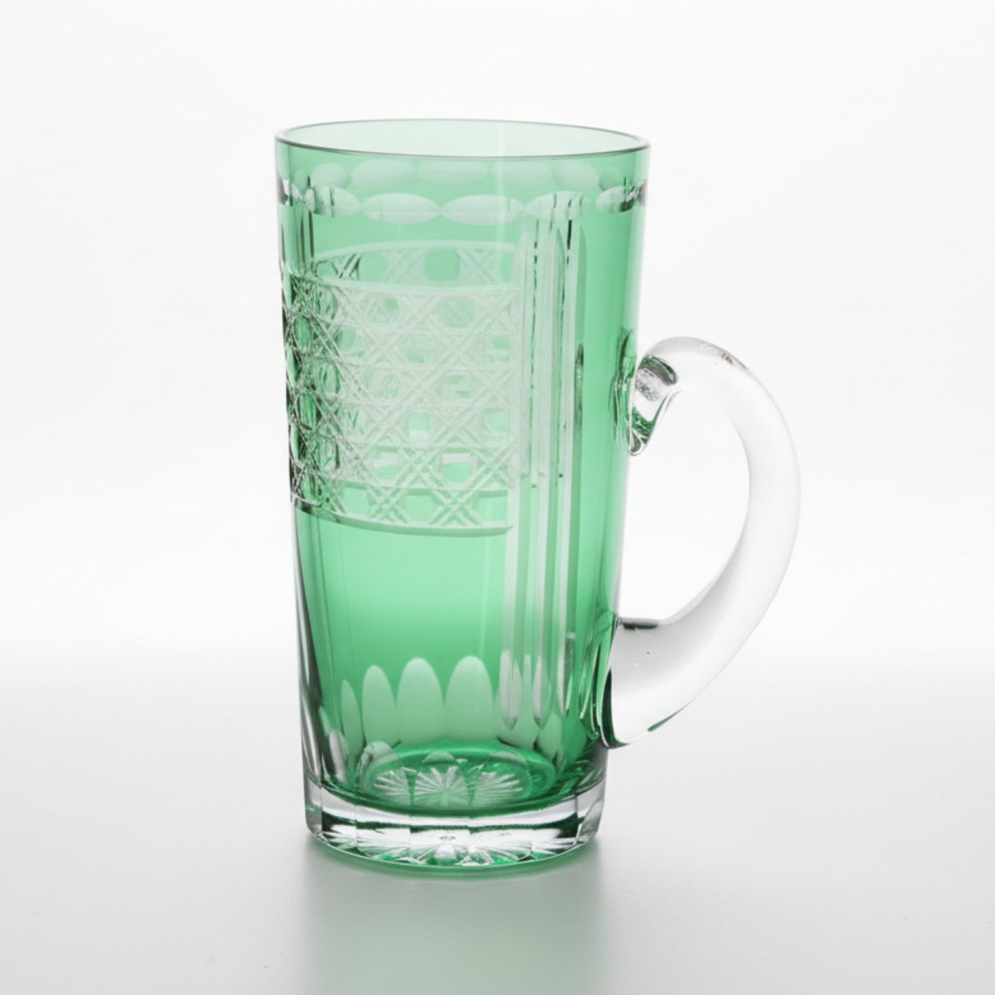 Nakakin Ikisai Kiriko Mug Glass Basket Weave Kiriko