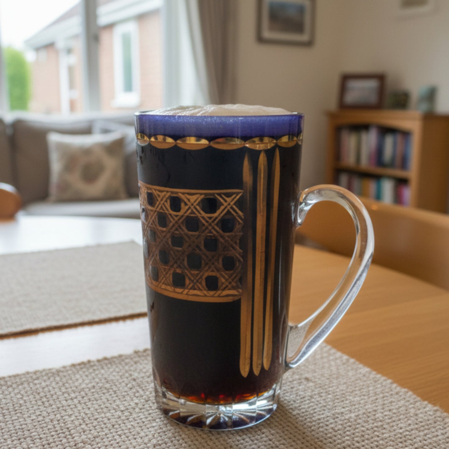 Nakakin Ikisai Kiriko Mug Glass Basket Weave Kiriko