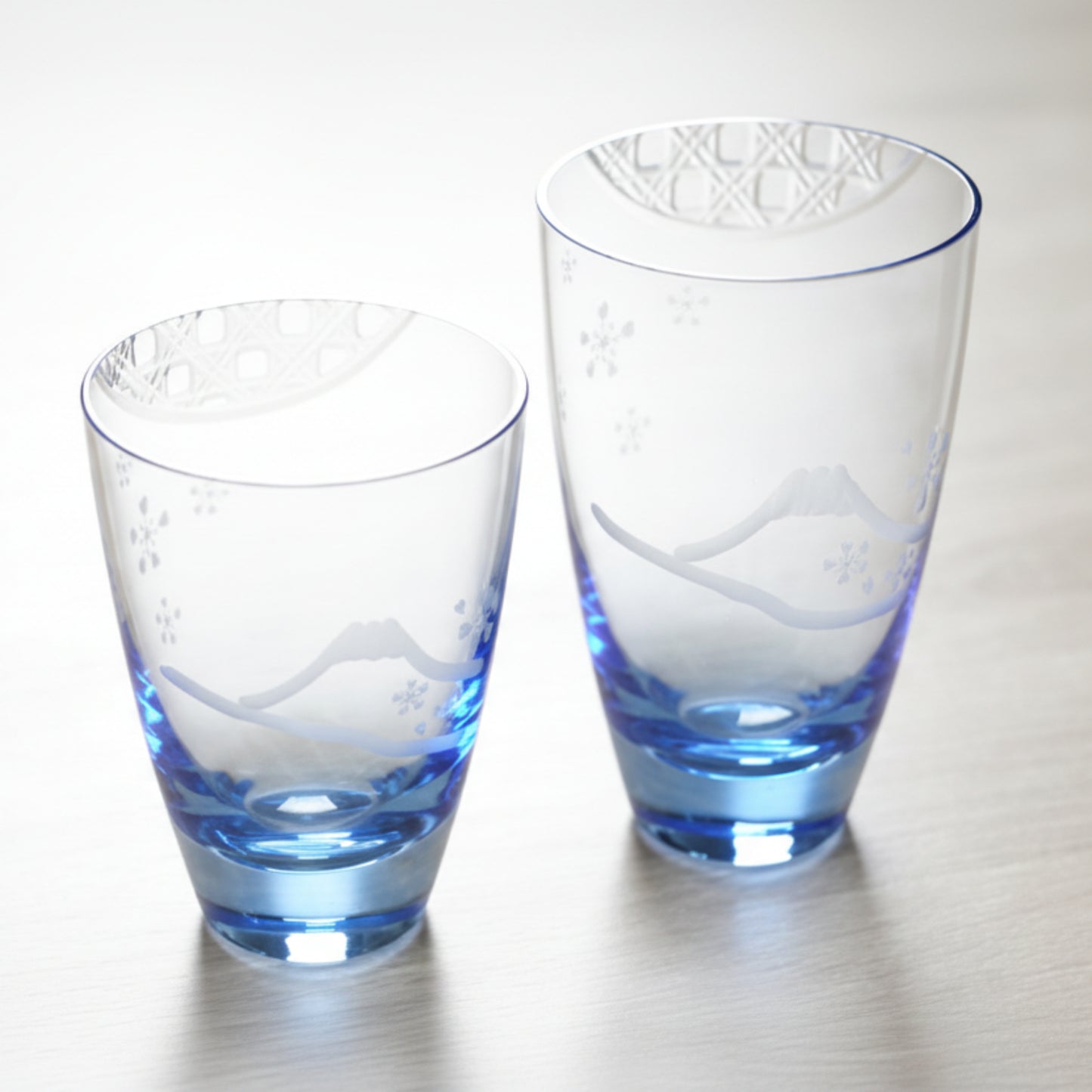 Nakakin Kiriko Parent and Child Tumbler Set Sakura Fuji