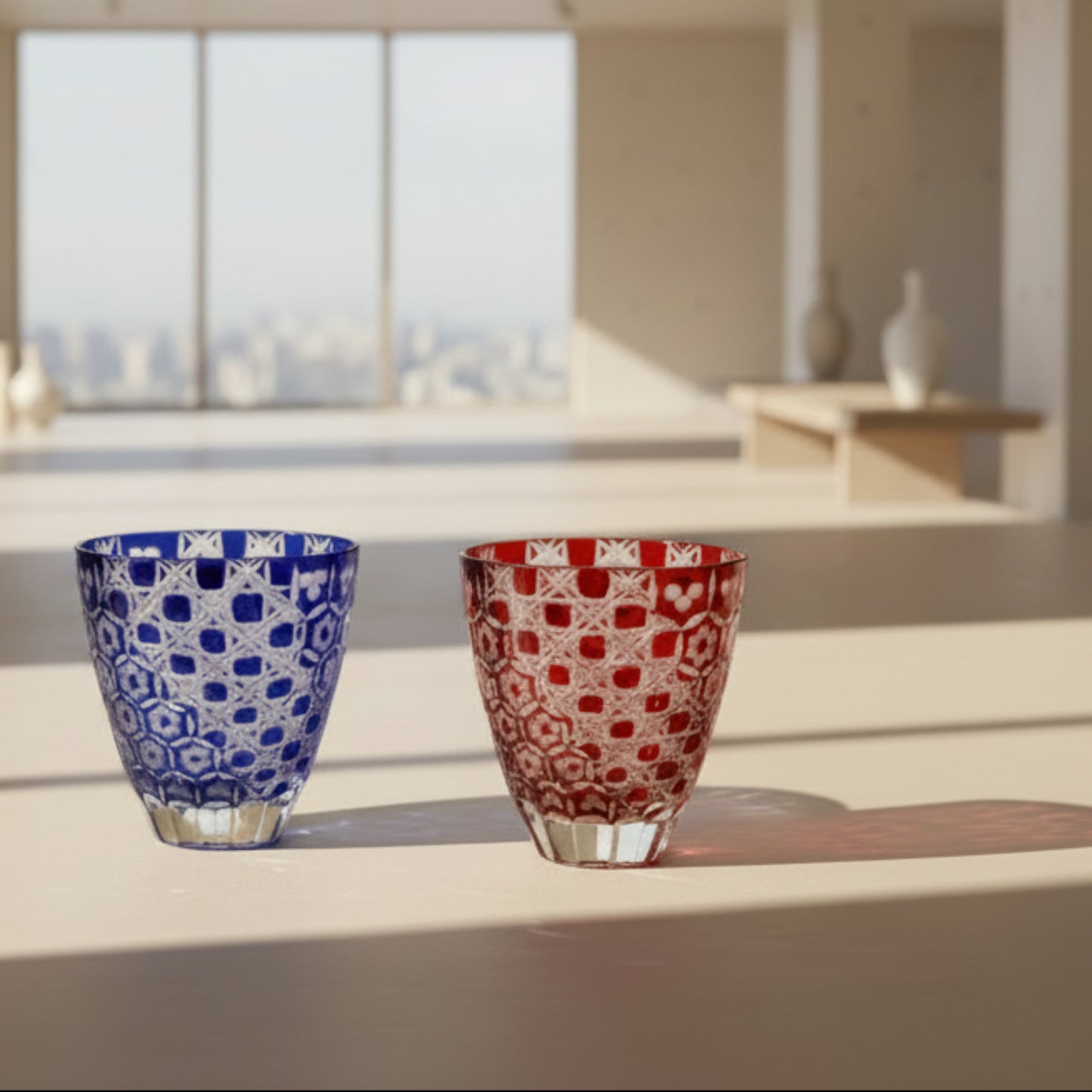 Nakakin Suisai Kiriko Oval Glass - Treasures galore