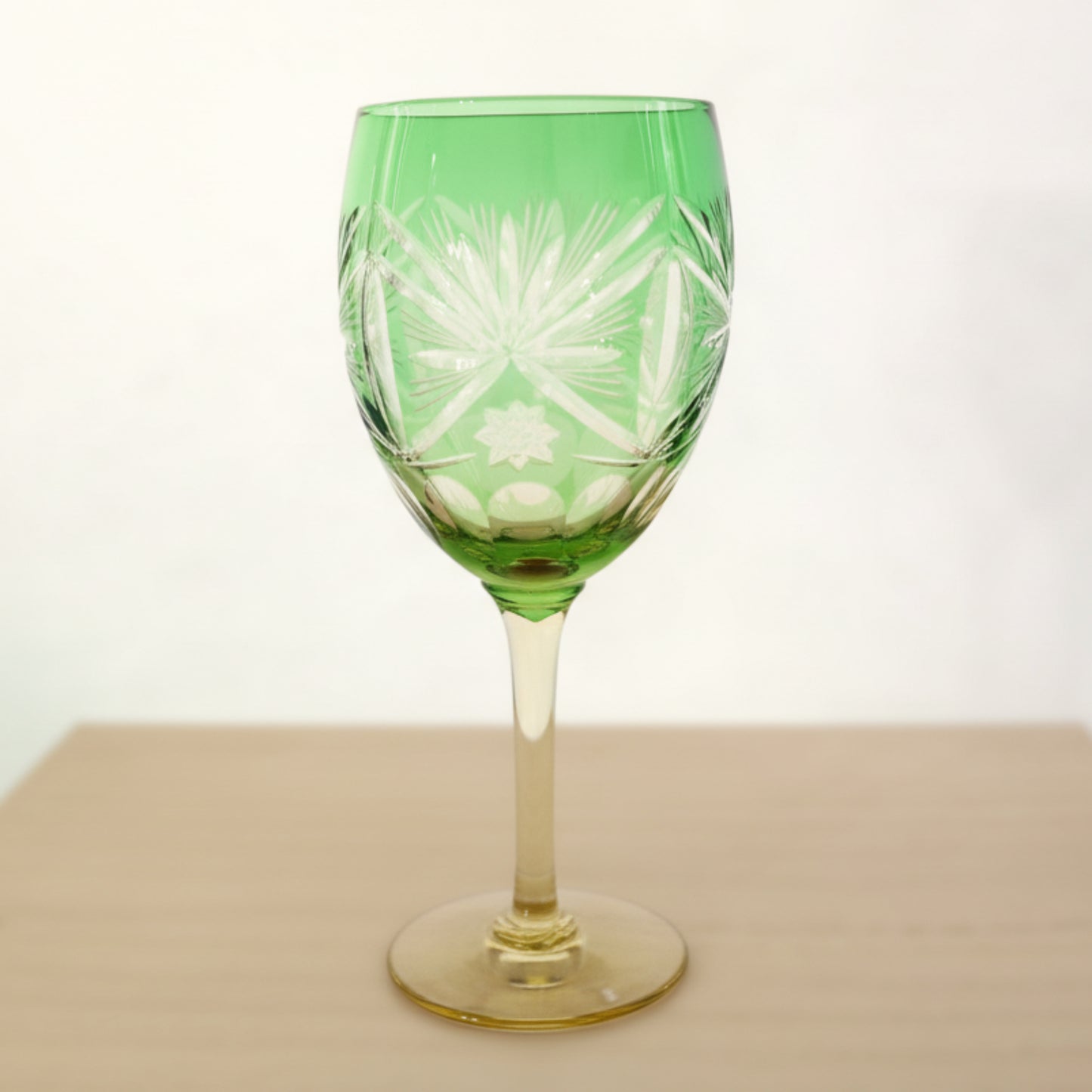 Nakakin Suisai Kiriko Wine Glass Butterfly Pair Set