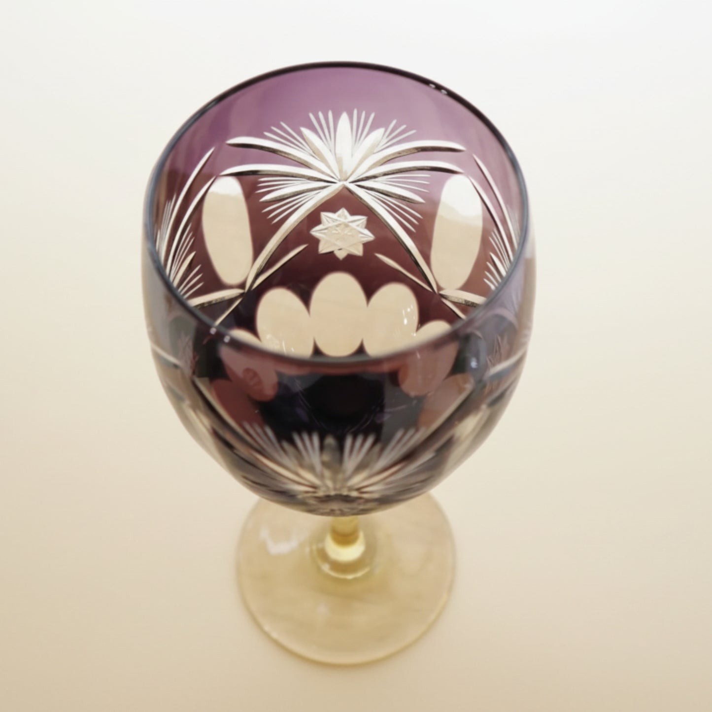 Nakakin Suisai Kiriko Wine Glass Butterfly Pair Set