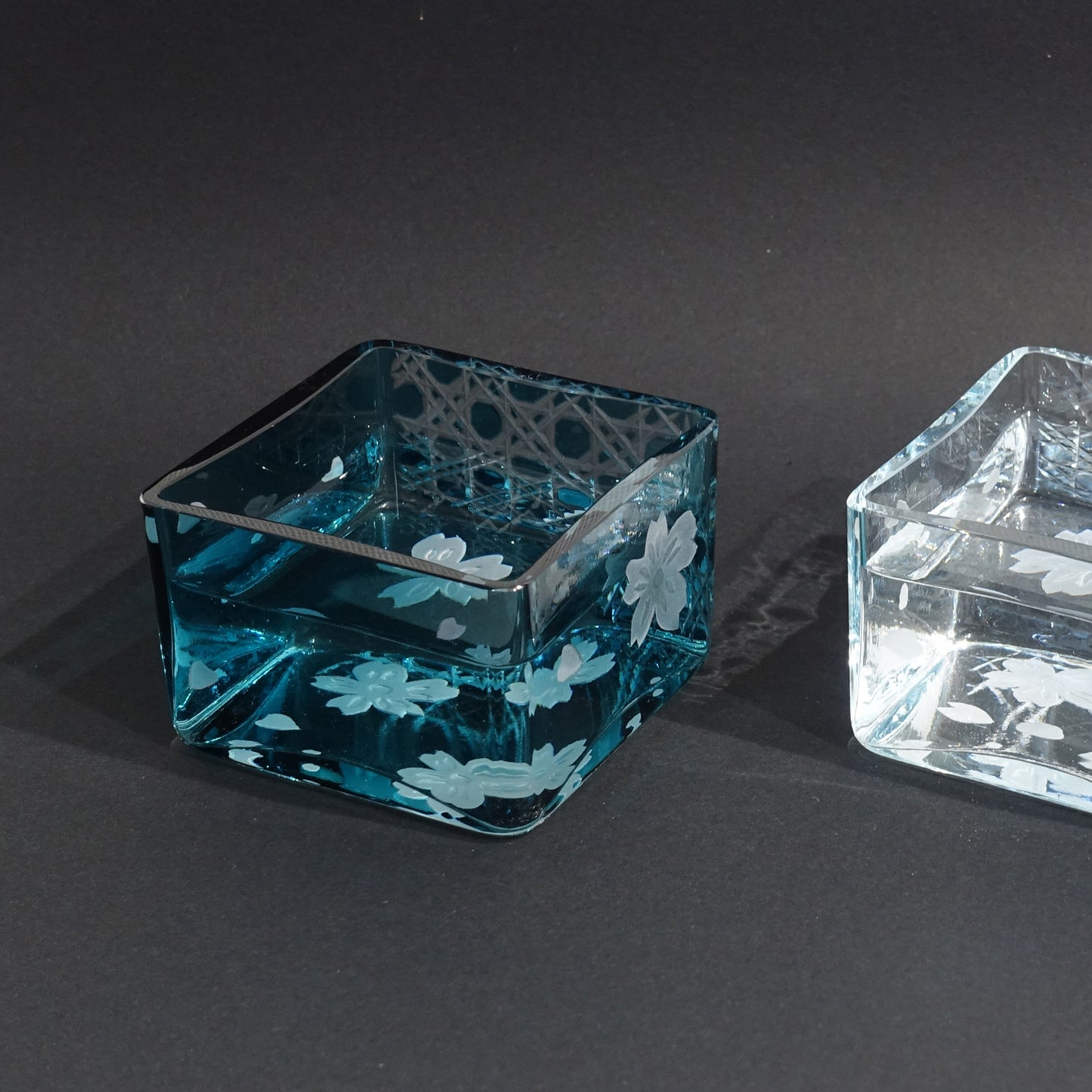 桝グラス　翠角彩　sui-kaku-sai